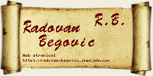 Radovan Begović vizit kartica